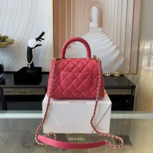 chanel14k light golden cocohandle lady bag classic pink 12