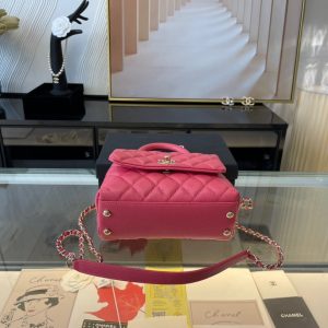 chanel14k light golden cocohandle lady bag classic pink 13
