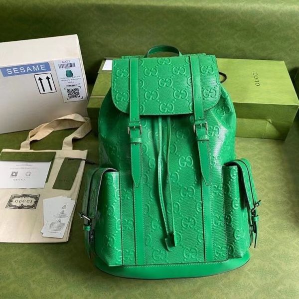 gucci embossed bag green 625770 1