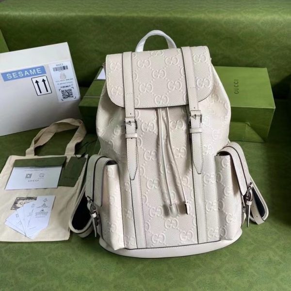 gucci embossed bag white 625770 1