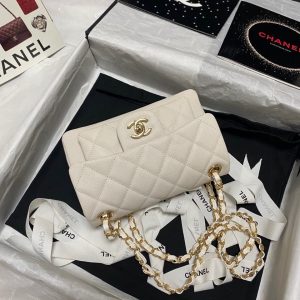 the chanel 21ss series of imported cowhide white 12