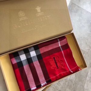BURBERRY Lightweight Check Wool and Silk Scarf 11