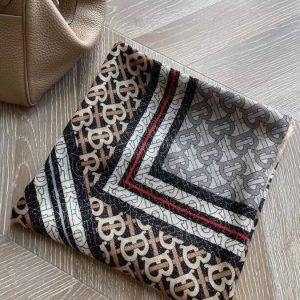 BURBERRY Print Cashmere Large Square Scarf 9