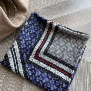 BURBERRY Print Cashmere Large Square Scarf 7