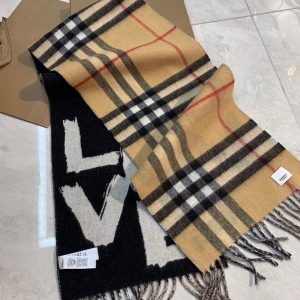 BURBERRY WORSTED WOOL SCARF 8