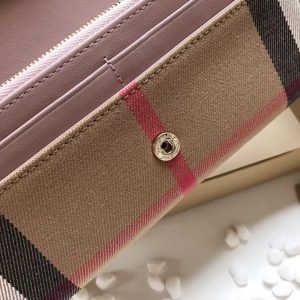 Burberry Burgundy Porter Continental House Check Wallet 8