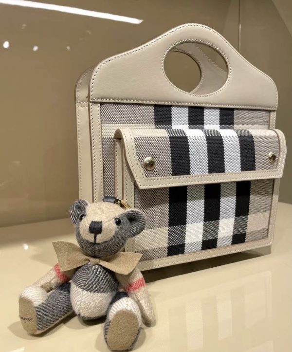 Burberry Mini Check Canvas and Leather Pocket Bag 2