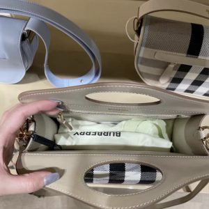 Burberry Mini Check Canvas and Leather Pocket Bag 9