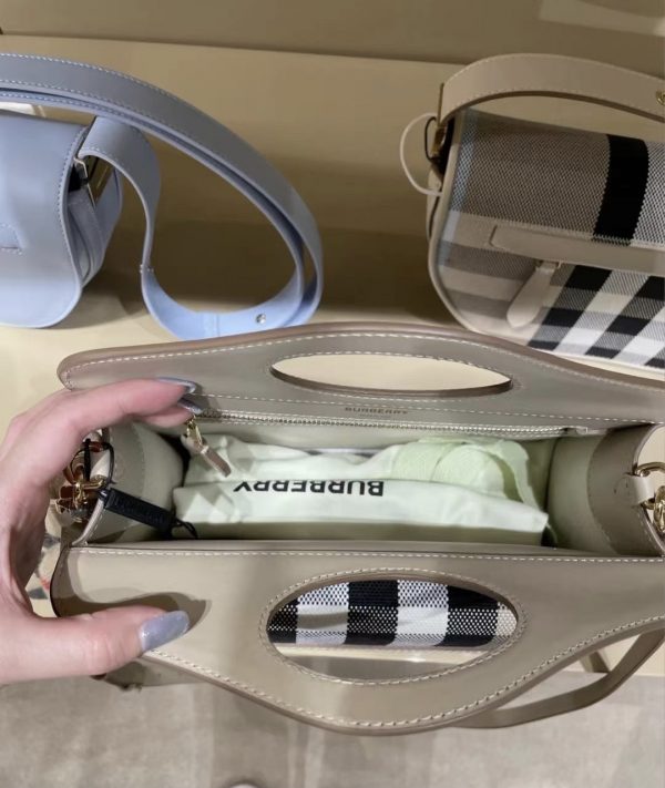 Burberry Mini Check Canvas and Leather Pocket Bag 5