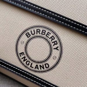 Burberry Mini Two-tone Canvas and Leather Pocket Bag black 12