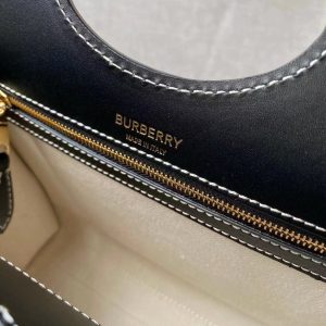 Burberry Mini Two-tone Canvas and Leather Pocket Bag black 15