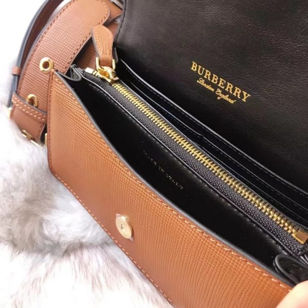 Burberry Small Buckle House Check Leather Bag 6