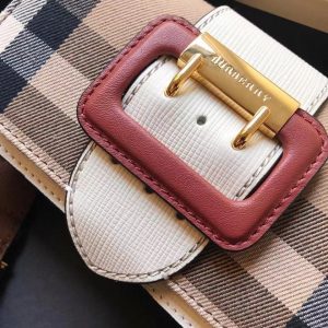 Burberry Small Buckle House Check Leather Bag 13