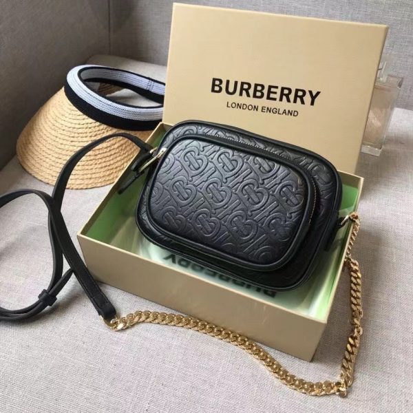 Burberry monogram leather camera bag 1