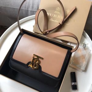 Burberry two-tone small leather tb bag 10
