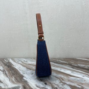 CELINE AVA TRIOMPHE navy blue denim handbag 10