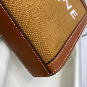 CELINE CABAS TRIOMPHE Textile fabric small vertical handbag 12