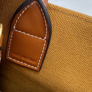 CELINE CABAS TRIOMPHE Textile fabric small vertical handbag 13