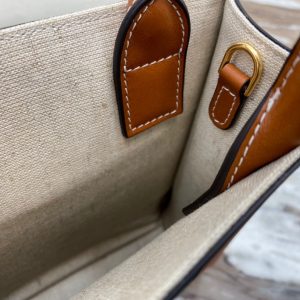 CELINE CABAS TRIOMPHE Textile fabric small vertical handbag 16