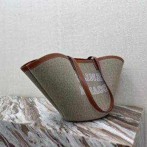 CELINE COUFFIN medium textile logo print handbag 13