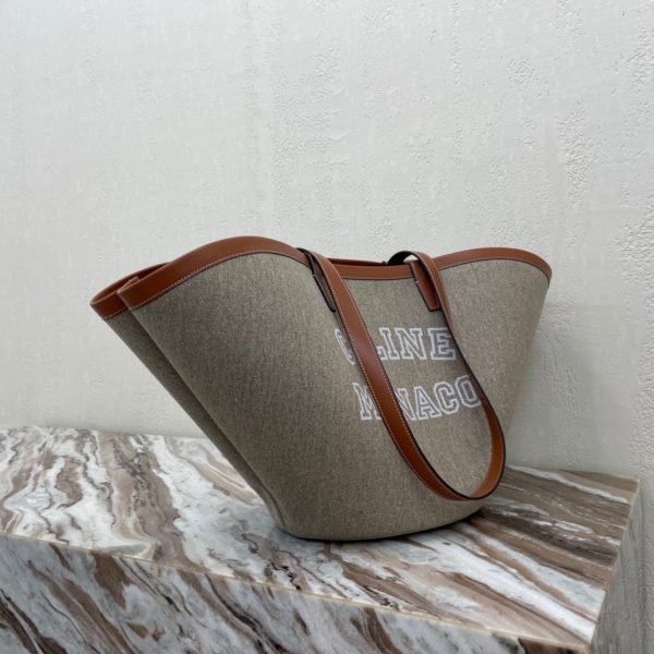 CELINE COUFFIN medium textile logo print handbag 4