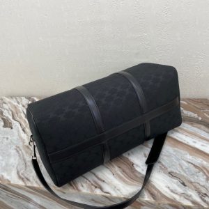 CELINE Medium logo embroidered cow leather travel bag 18