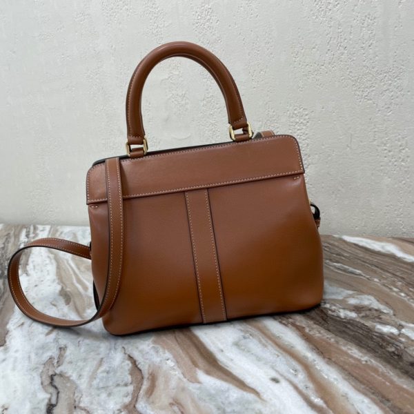 CELINE SMALL CABAS DE FRANCE IN TRIOMPHE CANVAS AND CALFSKIN TAN 3