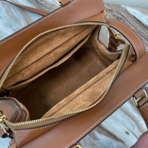 CELINE SMALL CABAS DE FRANCE IN TRIOMPHE CANVAS AND CALFSKIN TAN 16