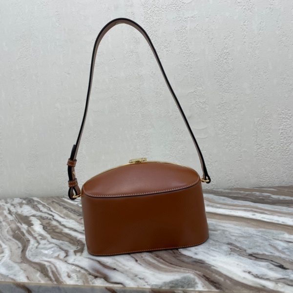 CELINE TRIOMPHE CANVAS cowhide lunch box handbag 1