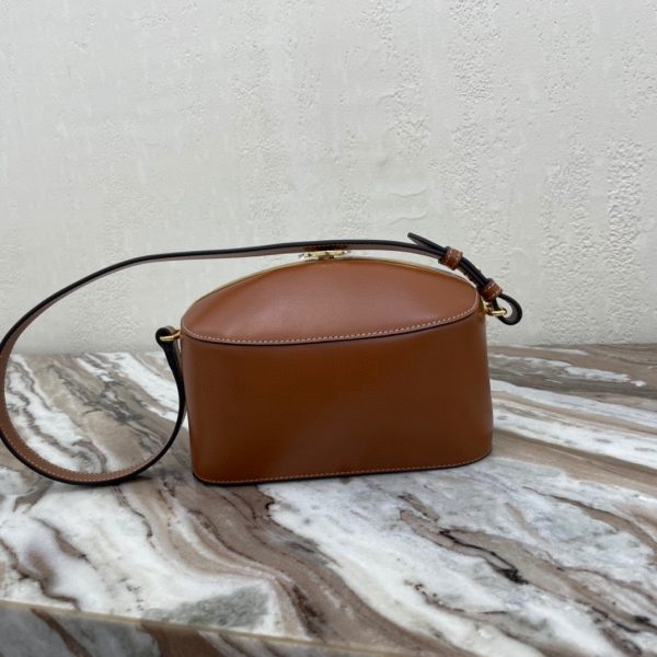 CELINE TRIOMPHE CANVAS cowhide lunch box handbag 4