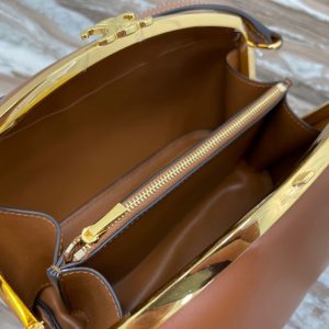CELINE TRIOMPHE CANVAS cowhide lunch box handbag 14