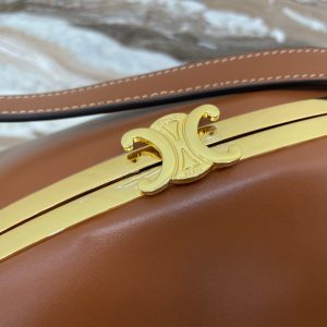 CELINE TRIOMPHE CANVAS cowhide lunch box handbag 16