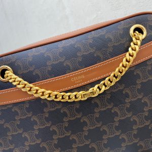 CELINE TRIOMPHE medium PATAPANS handbag in artificial leather 18