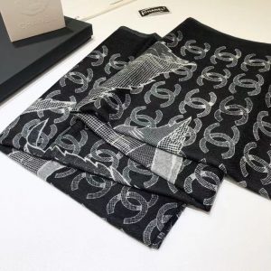 CHANEL ONE CAMELLIA SCARF 7