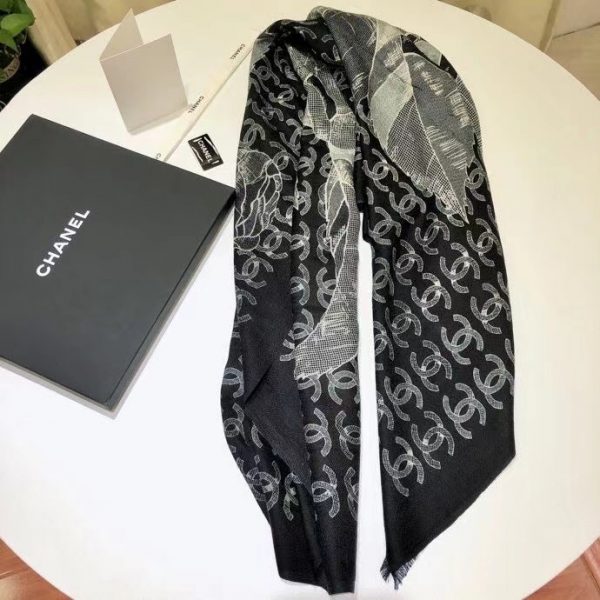 CHANEL ONE CAMELLIA SCARF 4