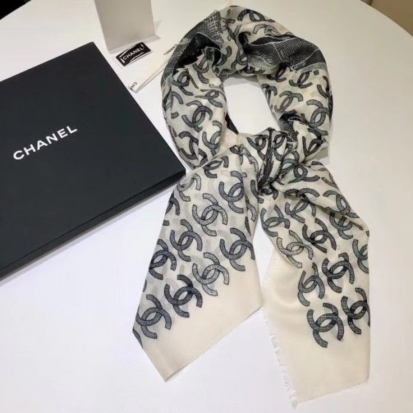 CHANEL ONE CAMELLIA SCARF 6