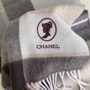CHANEL WOOL CASHMERE LONG SCARF 7