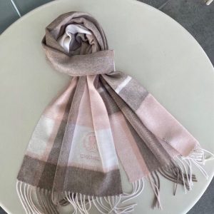 CHANEL WOOL CASHMERE LONG SCARF 8