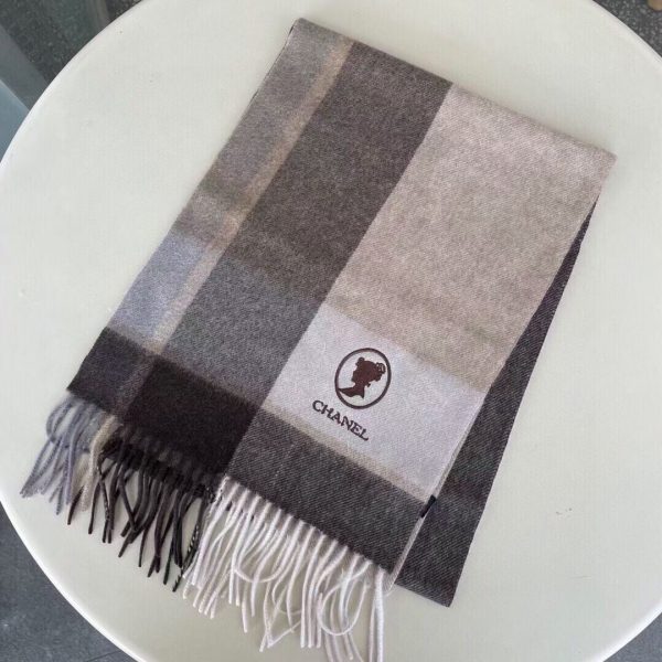 CHANEL WOOL CASHMERE LONG SCARF 1