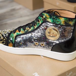CHRISTIAN LOUBOUTIN Spike Accents Suede Sneakers 12