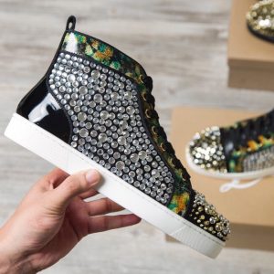 CHRISTIAN LOUBOUTIN Spike Accents Suede Sneakers 19