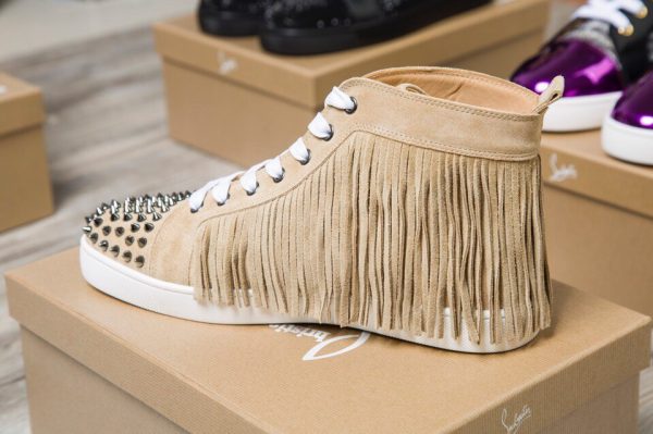 CHRISTIAN LOUBOUTIN Spike Accents Suede Sneakers 5