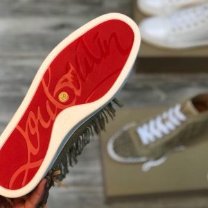 CHRISTIAN LOUBOUTIN Spike Accents Suede Sneakers 15