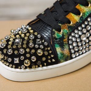 CHRISTIAN LOUBOUTIN Spike Accents Suede Sneakers 16