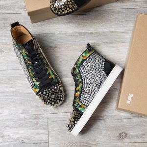 CHRISTIAN LOUBOUTIN Spike Accents Suede Sneakers 17