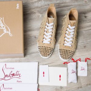 CHRISTIAN LOUBOUTIN Spike Accents Suede Sneakers 18