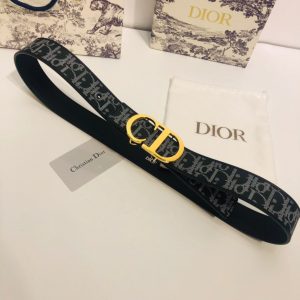 Dior 35mm Oblique Galaxy Logo CD gold Belts 15