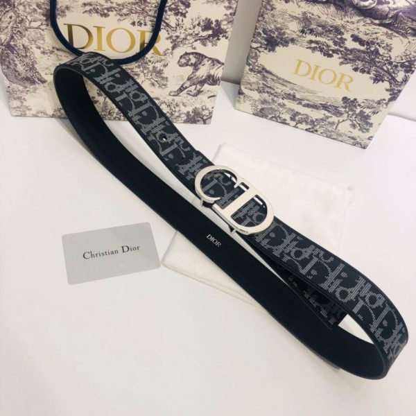Dior 35mm Oblique Galaxy Logo CD silver Belts 2