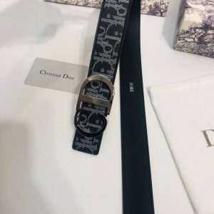 Dior 35mm Oblique Galaxy Logo CD silver Belts 14