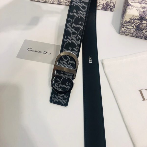 Dior 35mm Oblique Galaxy Logo CD silver Belts 5